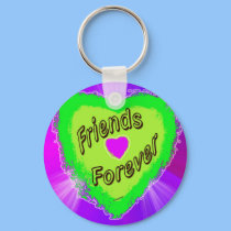Friends forever Green Heart keychains