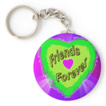 Friends forever Green Heart Keychains