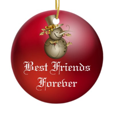 Friends Forever Heart Christmas Ornament