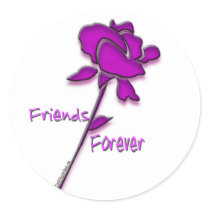 Friends forever round sticker
