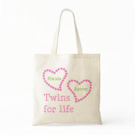 Friends Forever Twins For Life Tote Bag bag