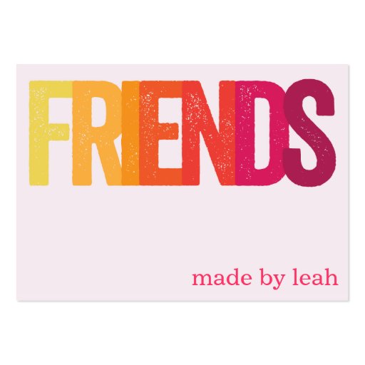"Friends" Friendship Bracelet Card Business Card Template (front side)