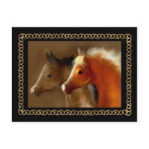 "Friends" ~ Horseshoe Frame Postcard