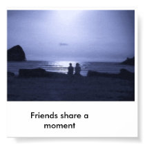 Friends in blue, Friends share a moment posters