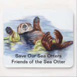 Friends of the Sea Otter Mousepad mousepads