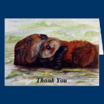 Friends of the Sea Otter Thank You Card cards