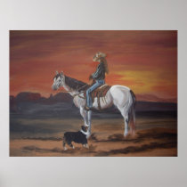 Friends Sharing a Sunset Print