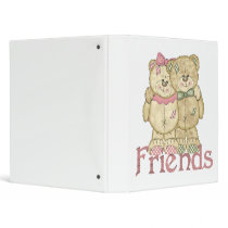 Friends Teddy Bear Pair - Original Colors Binder