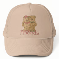 Friends Teddy Bear Pair - Original Colors Mesh Hats