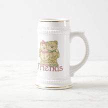 Friends Teddy Bear Pair - Original Colors Mug