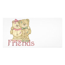Friends Teddy Bear Pair - Original Colors photo cards