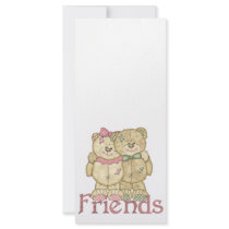 Friends Teddy Bear Pair - Original Colors rack cards by HaleysCloset Friends Teddy Bear Pair - Original Colors rack cards