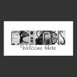 Friends Welcome Here Alphabet Photography 10x20 posters