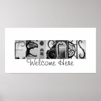 Friends Welcome Here Alphabet Photography Art print
