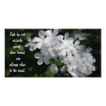 Friends, white flowers picture card