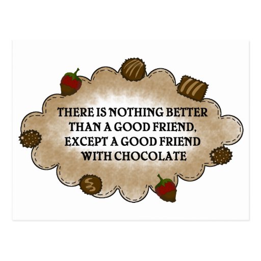 friend with chocolate 