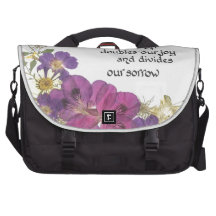 Friendship and flowers laptop bag