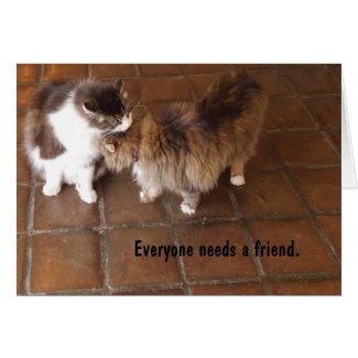 Friendship Card, Peach Canyon Winery Cats Greeting Card