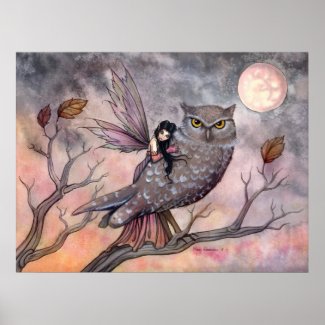 Friendship Fairy and Owl Poster