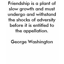 Friendship is a plant of slow growth and must u... t-shirts