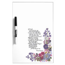 Friendship poem Dry-Erase whiteboard
