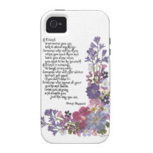 Friendship poem vibe iPhone 4 case