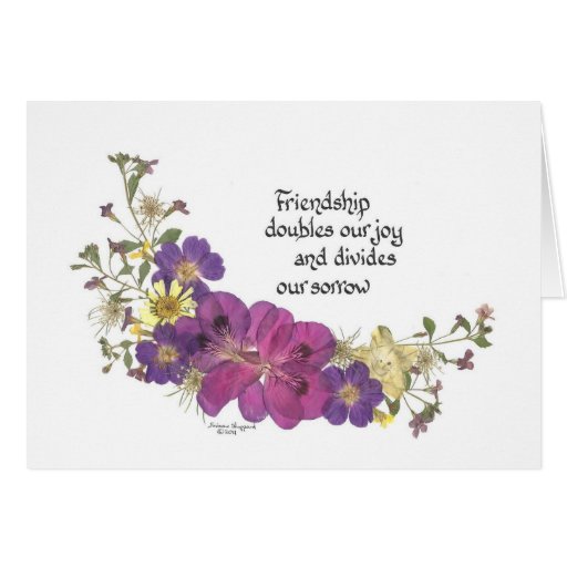 Friendship saying greeting card | Zazzle