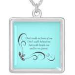 Friendship Sterling Silver Necklace {teal}