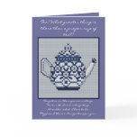 FRIENDSHIP TEA Cross Stitch Style Design cards