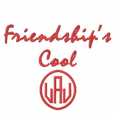 Friendship's Cool Embroidered Ladies Zip Hoodie