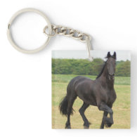 Friesian Horse Acrylic Keychain