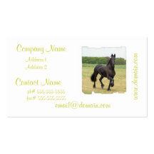 Friesian Horse Business Cards