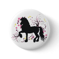 Friesian Horse Buttons