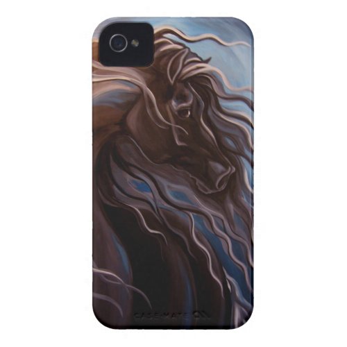 Friesian Horse Iphone 4 Case