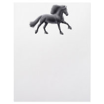 Friesian Horse Full Gallop Letterhead