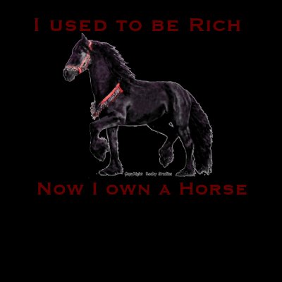 Friesian Horse Humor shirts by RookyStudios