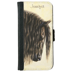 Friesian Horse iPhone 6 Wallet Case