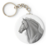 Friesian Horse Keychain