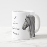 Friesian Horse Love Customizable Jumbo Mug