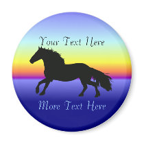 Friesian Horse Magnet by Customizables Friesian Horse Magnet