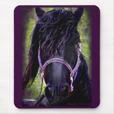 Friesian Horse Mousepad by RookyStudios