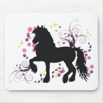 Friesian Horse Mouse Pads