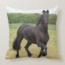 Friesian Horse Pillow