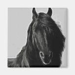 Friesian Horse profile Magnet
