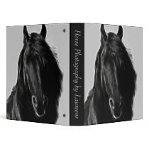 Friesian Horse profile Vinyl Binders
