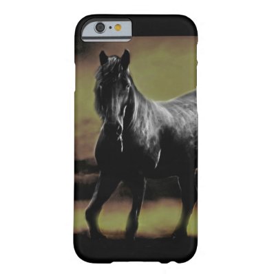 Friesian Horse silhouette Barely There iPhone 6 Case