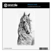 Friesian Mare Decal For The Iphone 4