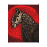 Friesian Portrait Canvas Print
