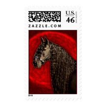 Friesian Portrait Postage Stamp