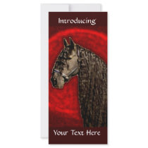 Friesian Portrait Rack Card Design